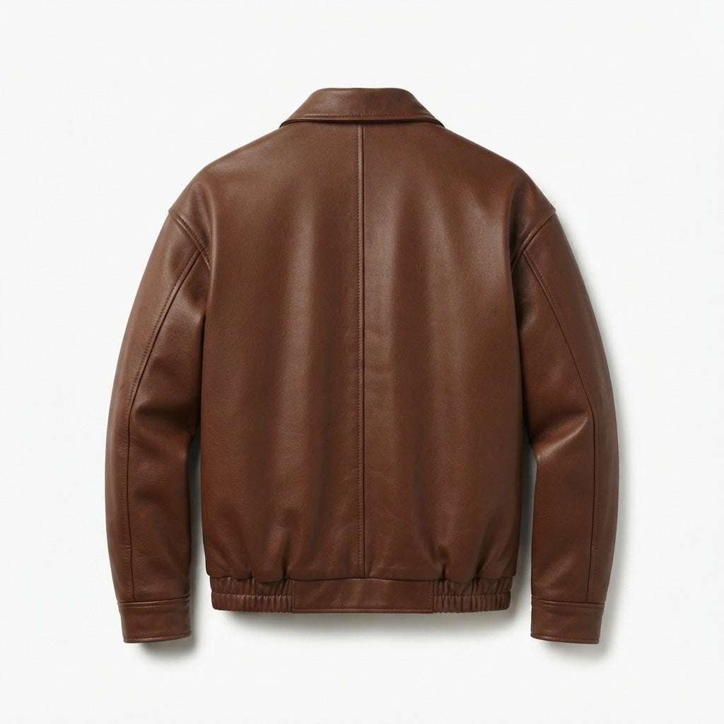 Snow Fire Men’s Premium Brown Genuine Leather Jacket