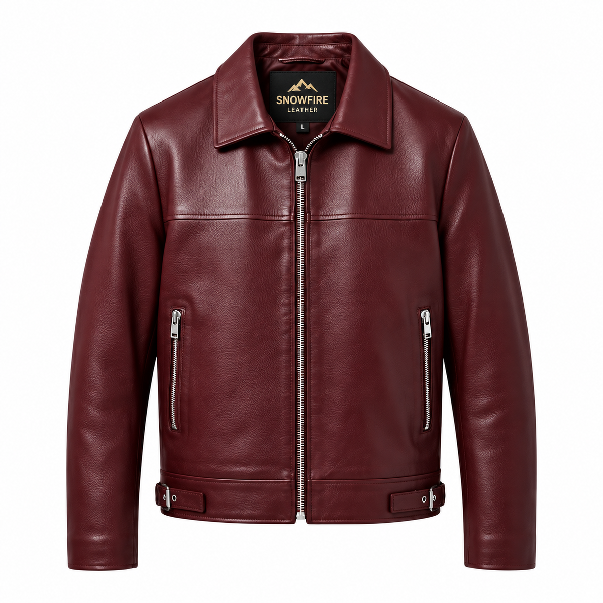 Snowfire Leather Classic Black Genuine Leather Jacket