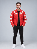 Snow Fire Leather Red Star Genuine Leather Jacket