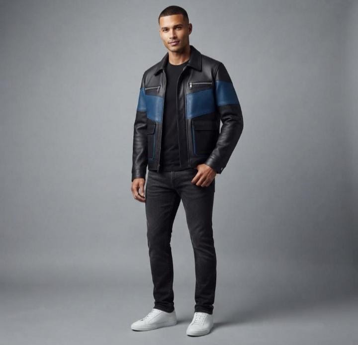 Men`s Classic Genuine leather jacket